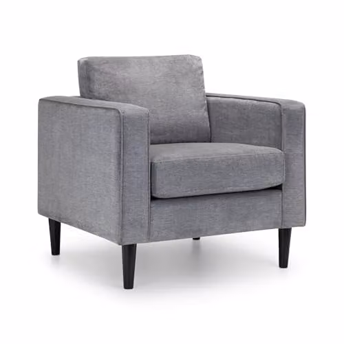 Julian Bowen Hayward Upholstered Armchair in Grey Fabric – 1