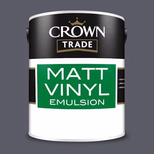 Crown Trade Aftershow Matt Vinyl Dispersion Paint, Multicolour/Grey, 5 l – 2