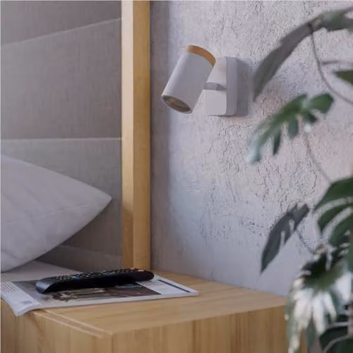 Loops Modern LED Ceiling Spotlight for Bathrooms, White and Brown, Height: 11 cm, IP44 Rated, GU10 – 2