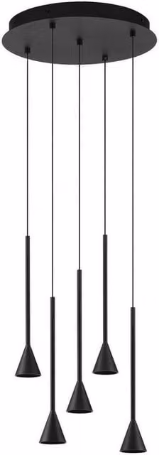 Nova Luce Net Cluster Pendant Light in Black, Dimmable LED, 27W, 3000K Warm White