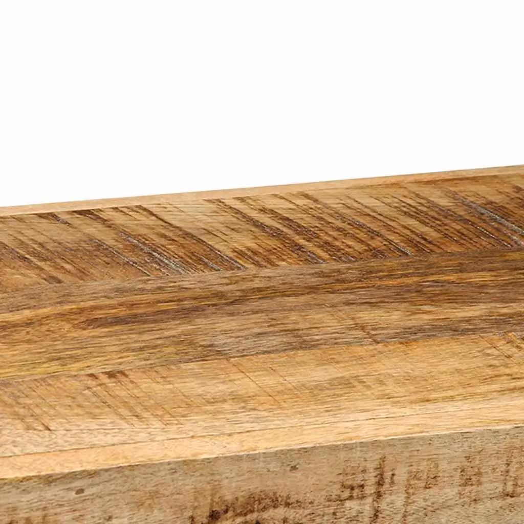 Berkfield Home Wall Mounted Mango Wood Shelf in Brown, W/D/H: 90 x 33 x 45 cm – 5