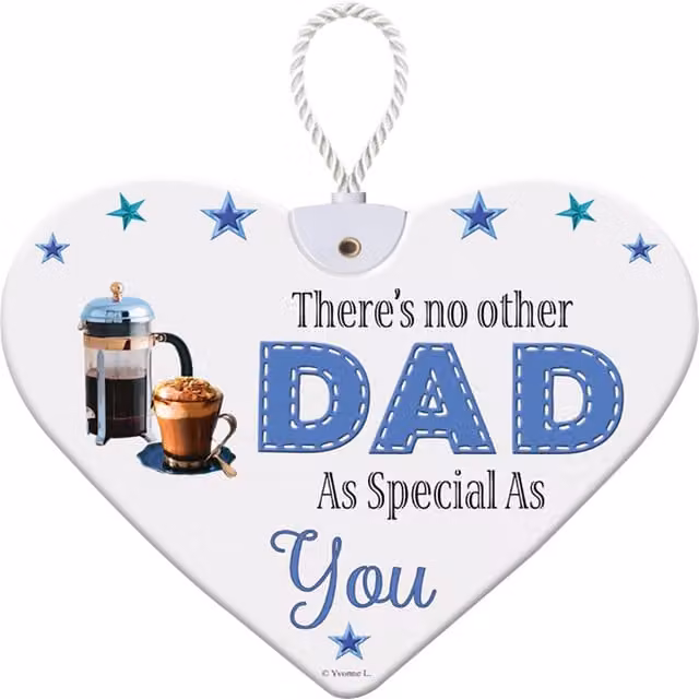 Sensations Special Dad HeartFelts Hanging Plaque, Multicolour and White