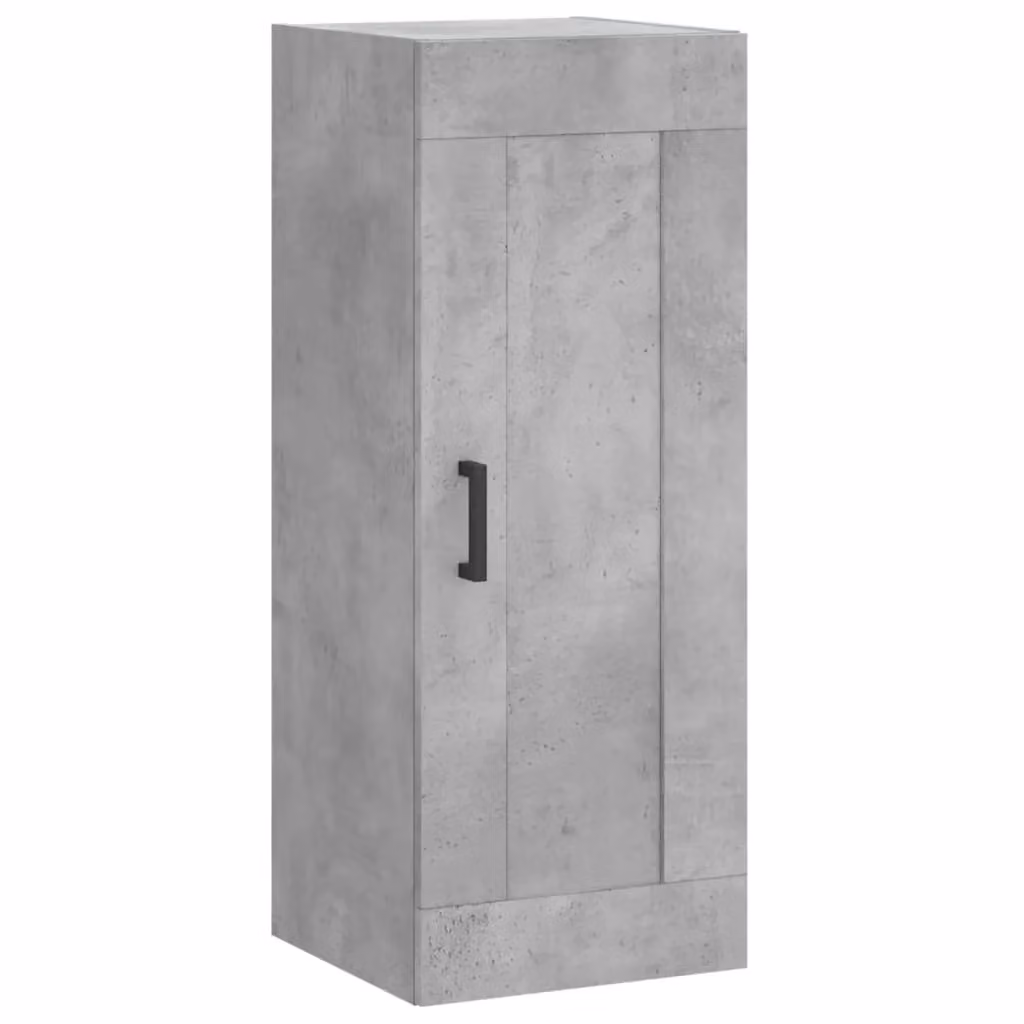 Berkfield Home Wall Mounted Modern Cabinet in Concrete Grey, W/D/H: 34.5 x 34 x 90 cm – 2