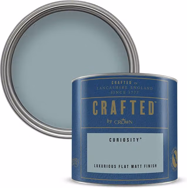 Crown Crafted Curiosity Matt Emulsion Paint Tester, Blue, 125ml