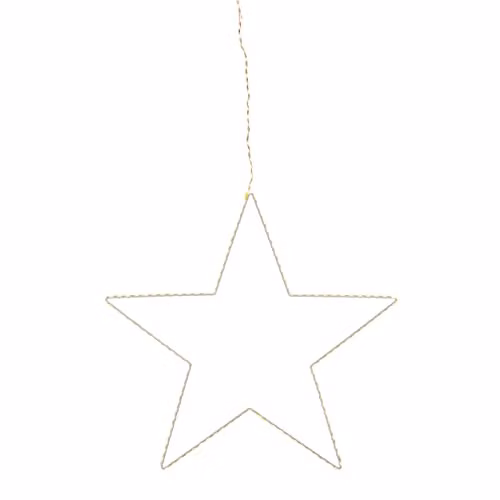Lights4fun Outdoor Hanging Star Light Window Decoration with 176 Warm White LEDs, White, Diameter: 58 cm – 2