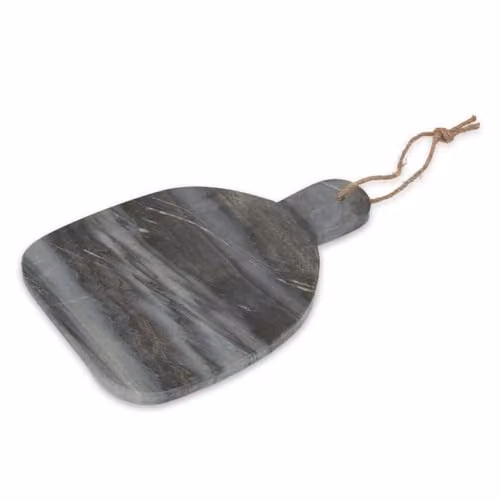 Orsina Rounded Grey and Black Marble Chopping and Serving Board, W: 20 cm, D: 20 cm, H: 2 cm – 1
