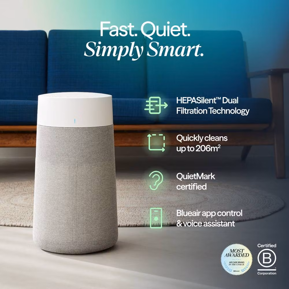 Blueair Blue Max 3450i Air Purifier in Grey with HEPA and App Control – 2