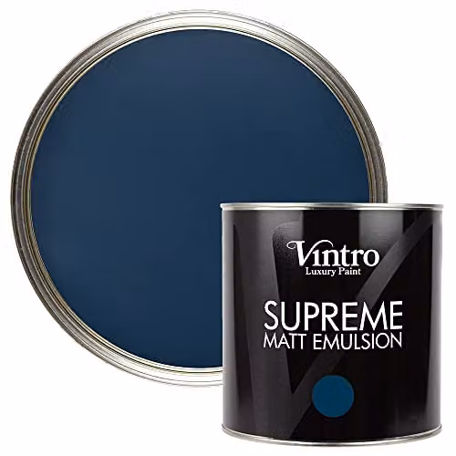 Vintro Luxury Matt Emulsion Multi Surface Paint in Picasso Blue, 2.5 L