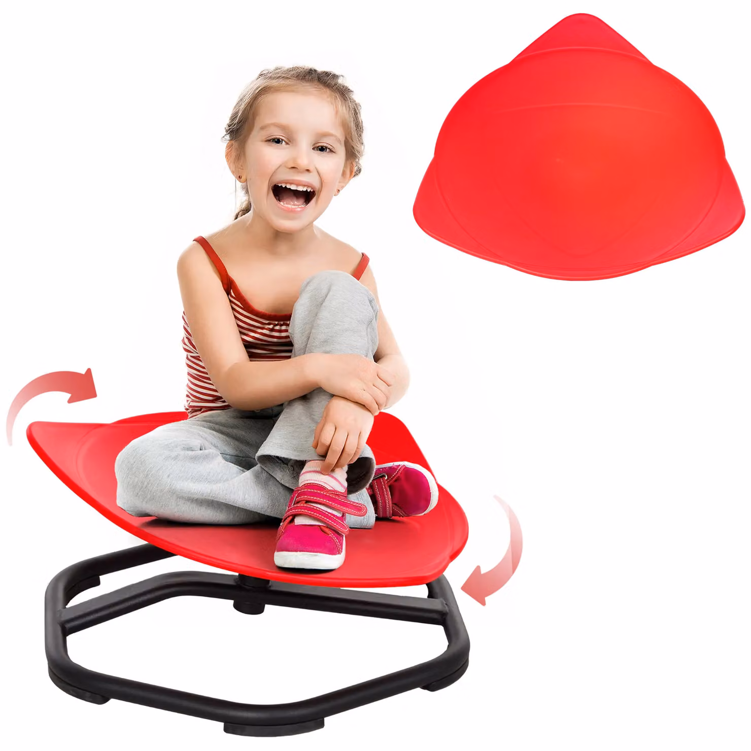 AIYAPLAY Spinning Chair for Autism Coordination and Balance, Red – 2