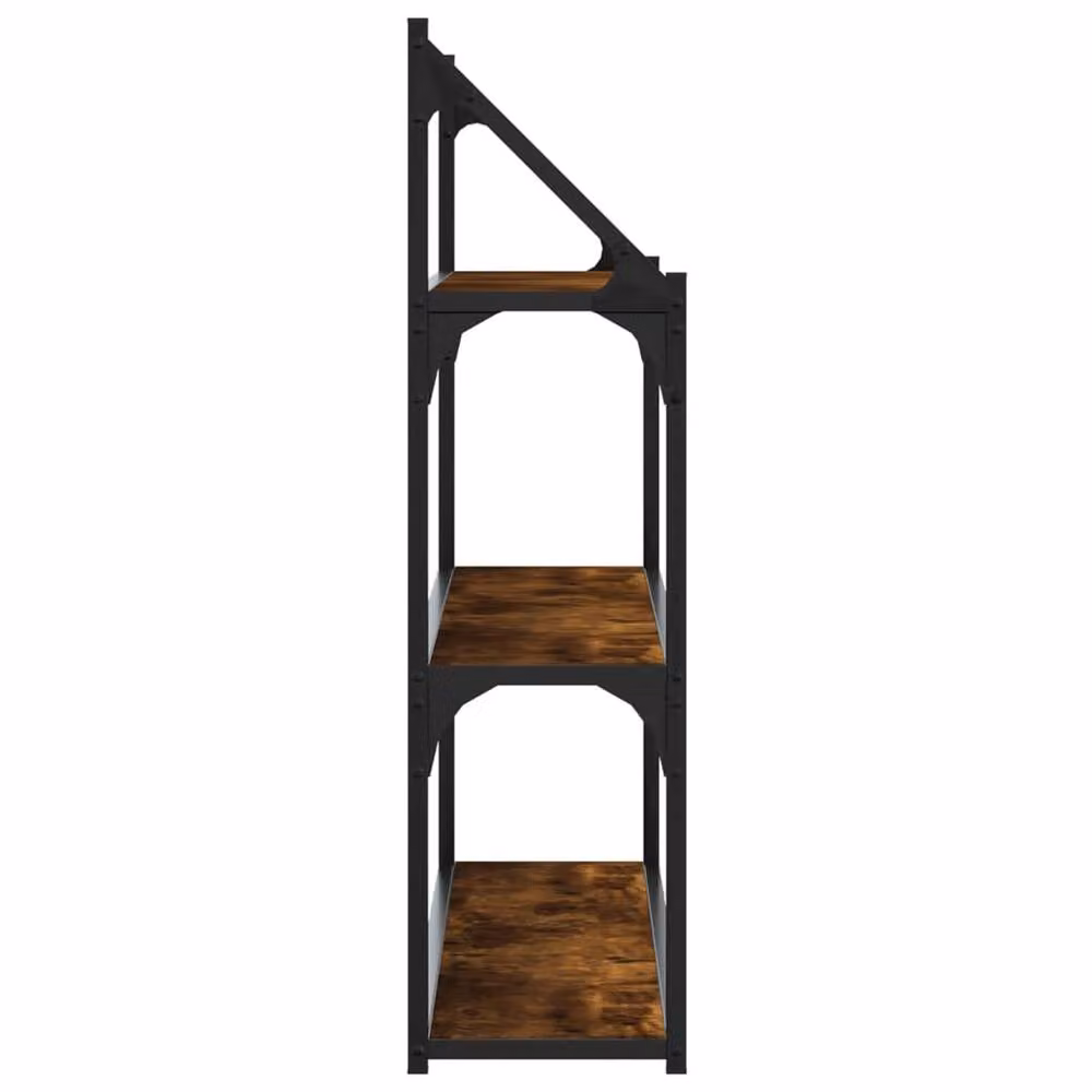 Berkfield Home 3-Tier Wall Mounted Shelf in Smoked Oak Brown, W: 80 cm, D: 21 cm, H: 78.5 cm – 4