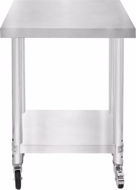 Kukoo Stainless Steel Work Table in Silver, W/D/H: 60 x 45 x 86 cm