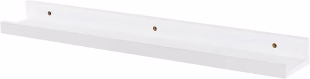 Harbour Housewares Kids Floating Gallery Bookshelf, White, W/D/H: 57 x 8 x 1 cm