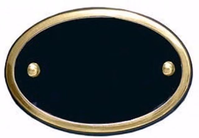 Golden Grace Oval Wall Plate in Black and Brass