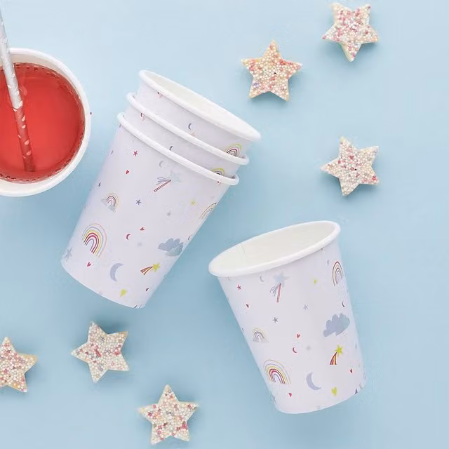 Club Green Enchanted Multicolour Paper Cups, Pack of 8