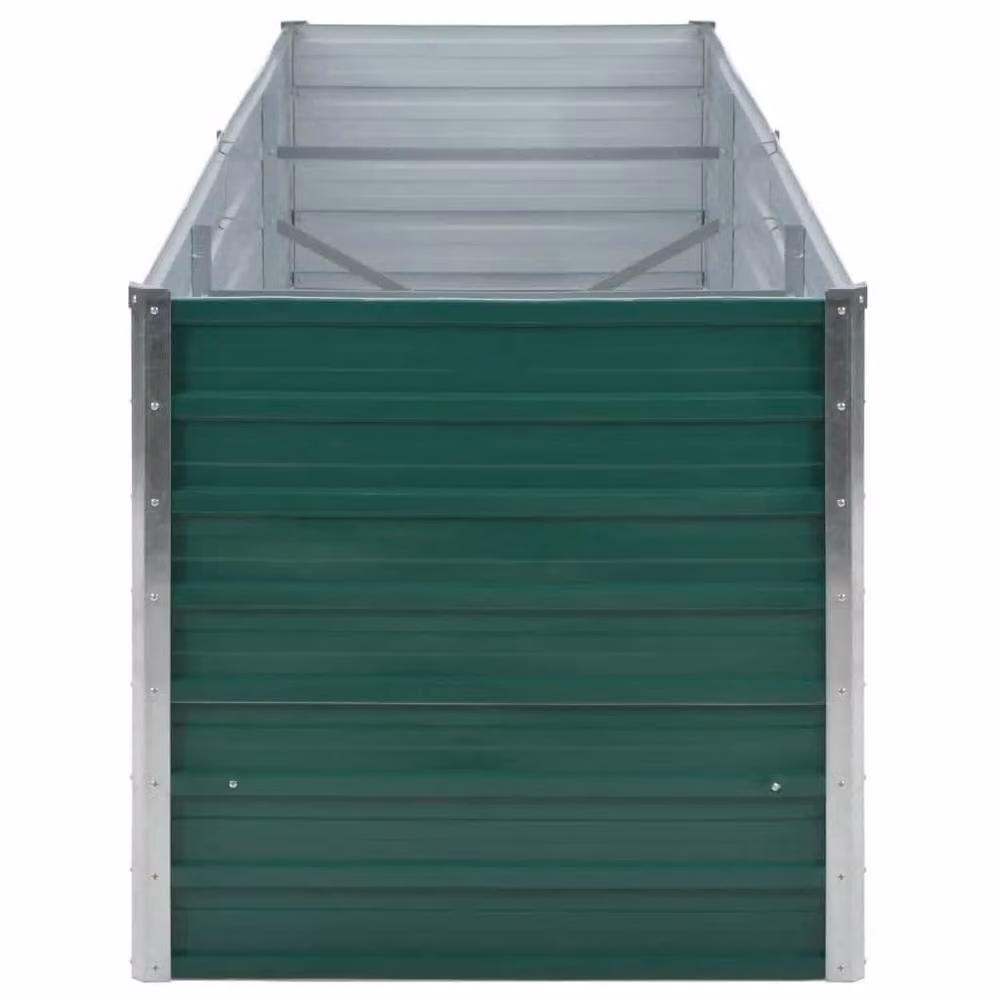 Berkfield Home Garden Raised Bed in Green Galvanised Steel W/D/H: 240 x 80 x 77 cm – 4