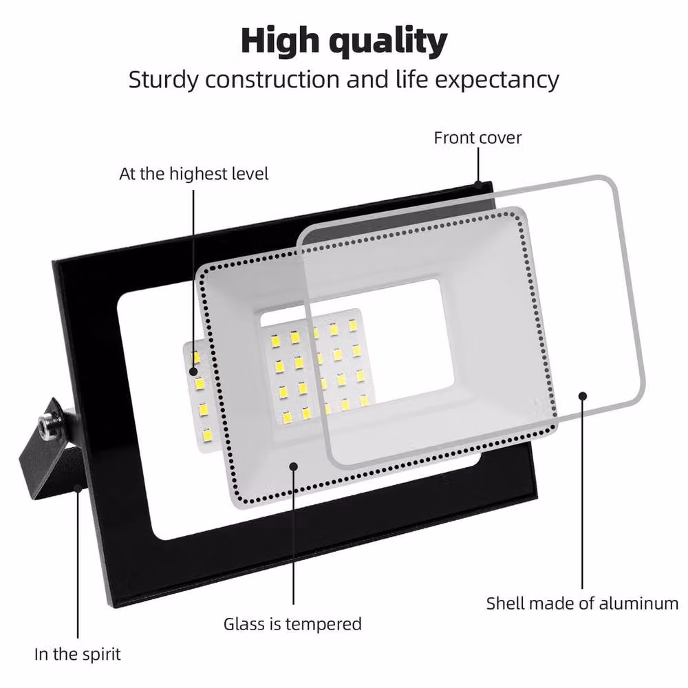 SPETLEK 4x 30W LED Outdoor Security Flood Light Spotlight in Black Aluminium – 2