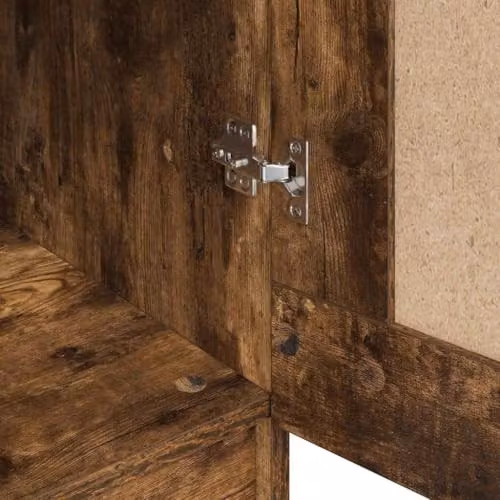 vidaXL Modern Wardrobe in Smoked Oak, Brown Engineered Wood, W: 82.5 cm, D: 51.5 cm, H: 180 cm – 4