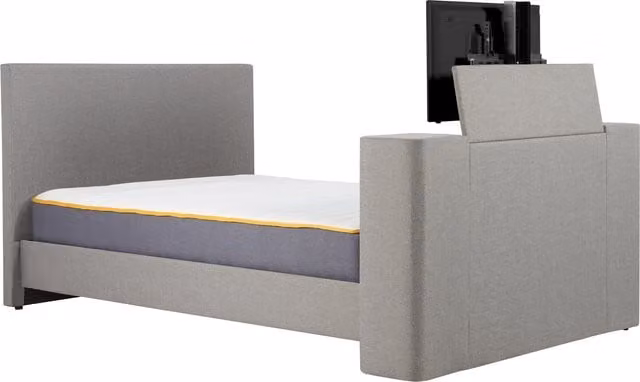 Birlea Plaza Upholstered Fabric TV Bed in Grey