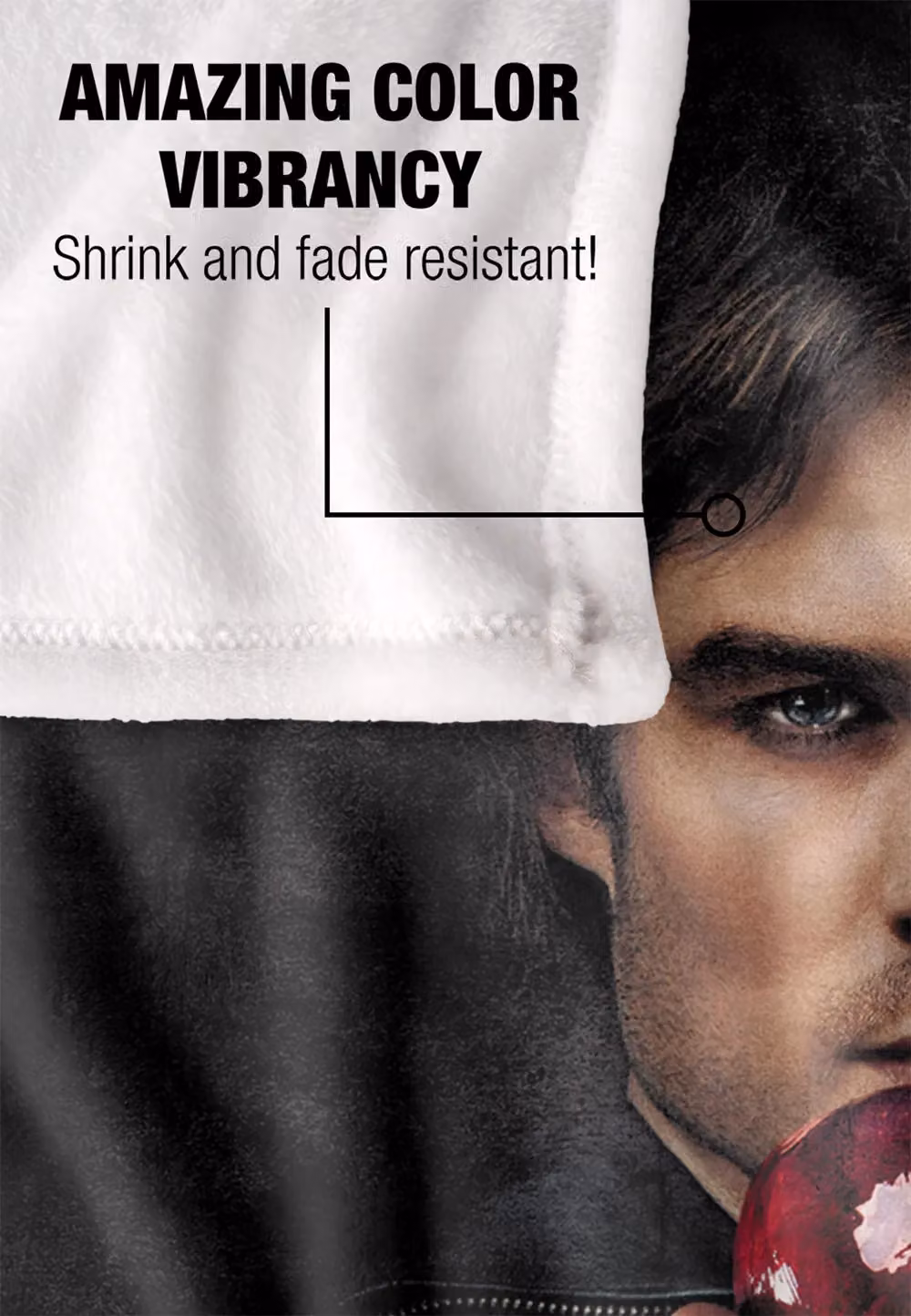 Warner Brothers Vampire Diaries Damon Fruit Silky Touch Super Soft Throw Blanket in White – 4