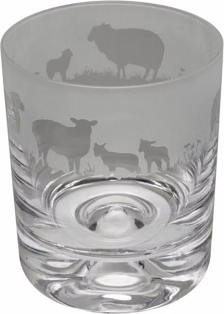 Milford Collection Animo Glass Sheep Whisky Tumbler, Clear – 2