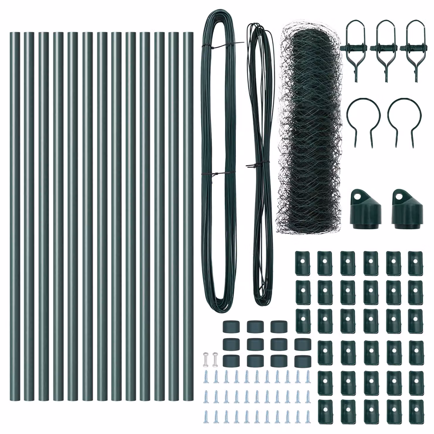 Berkfield Home Set of 2 Forest Green Powder-Coated Steel Wire Mesh Fencing, W: 25 cm, L: 50 m – 4