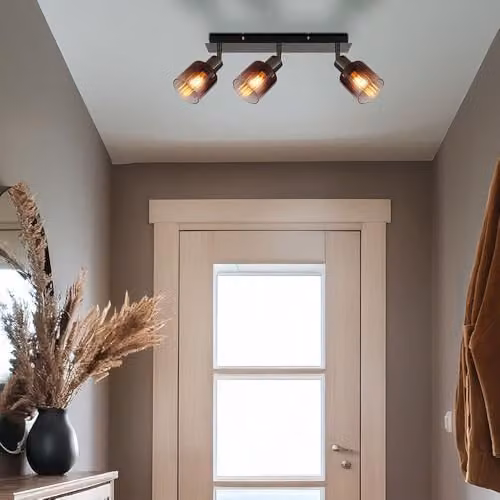 Globo Lighting Modern 3-Lamp Copper and Black Ceiling Spotlight for Living Rooms – 4