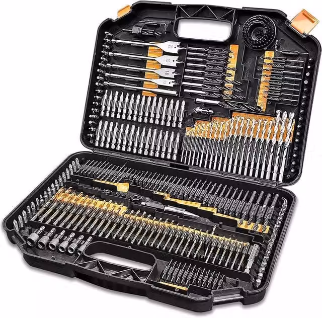 Ventryn 246-Piece HSS Drill Bit and Screwdriver Bit Set with Storage Case in Black – 1