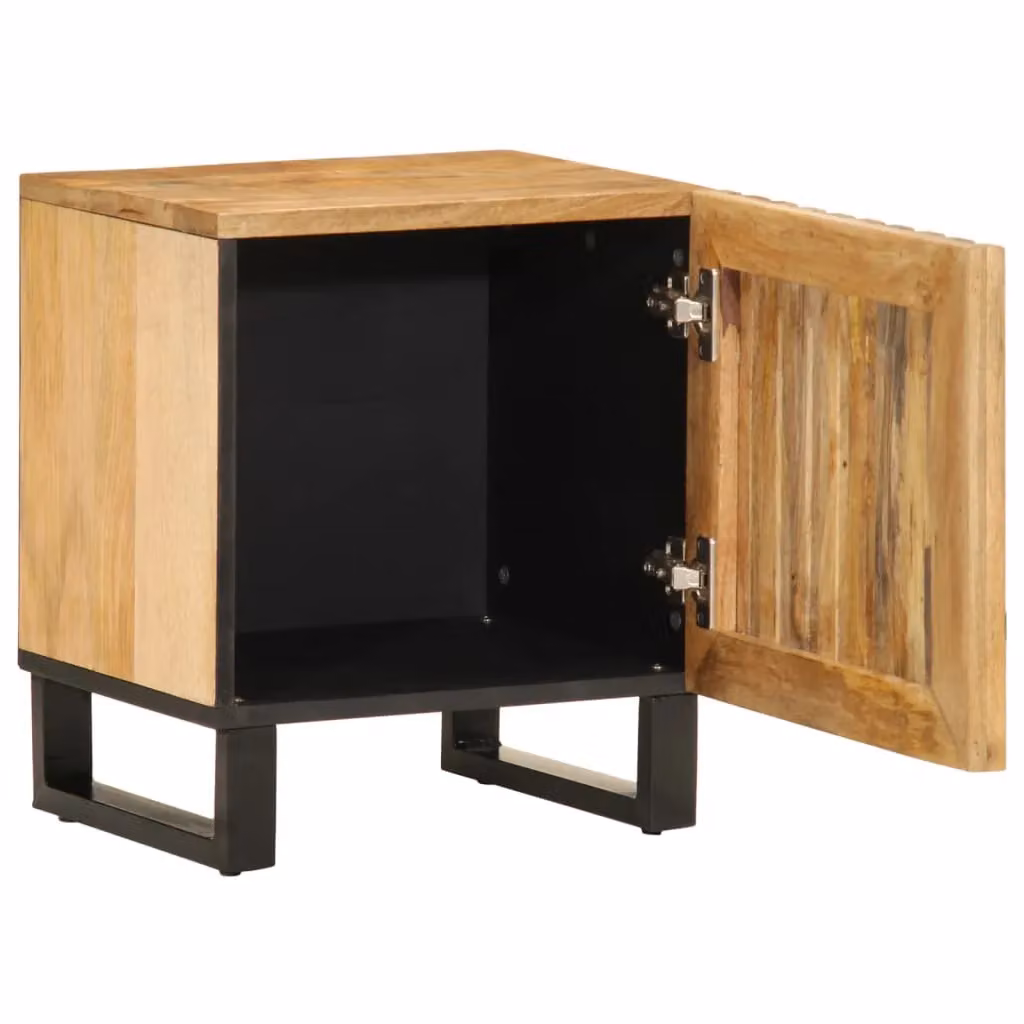 Berkfield Home Set of 2 Solid Mango Wood Bedside Cabinets in Brown, W/D/H: 40 x 34 x 46 cm – 3