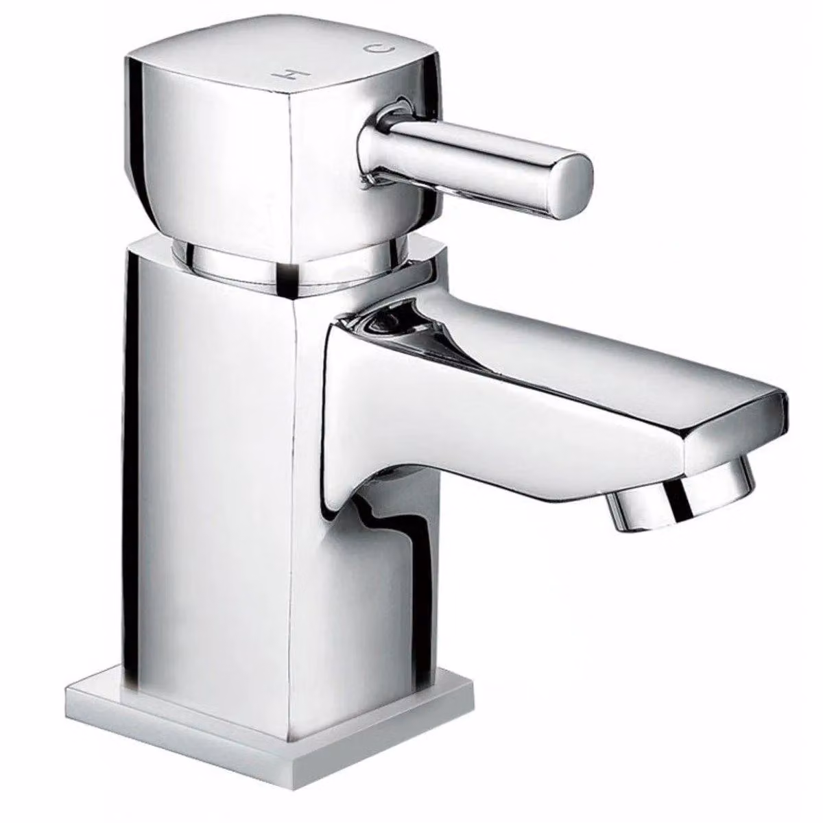Nes Home Newport Square Mini Basin Mixer and Bath Filler Taps in Chrome Silver – 2