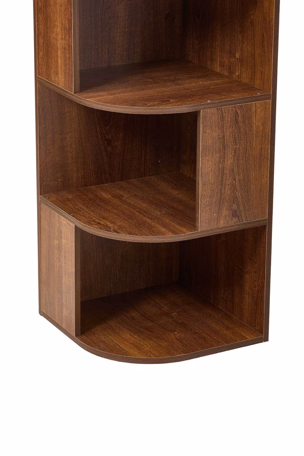 H&O Direct 6-Tier Wooden Corner Storage Shelf in Brown – 4