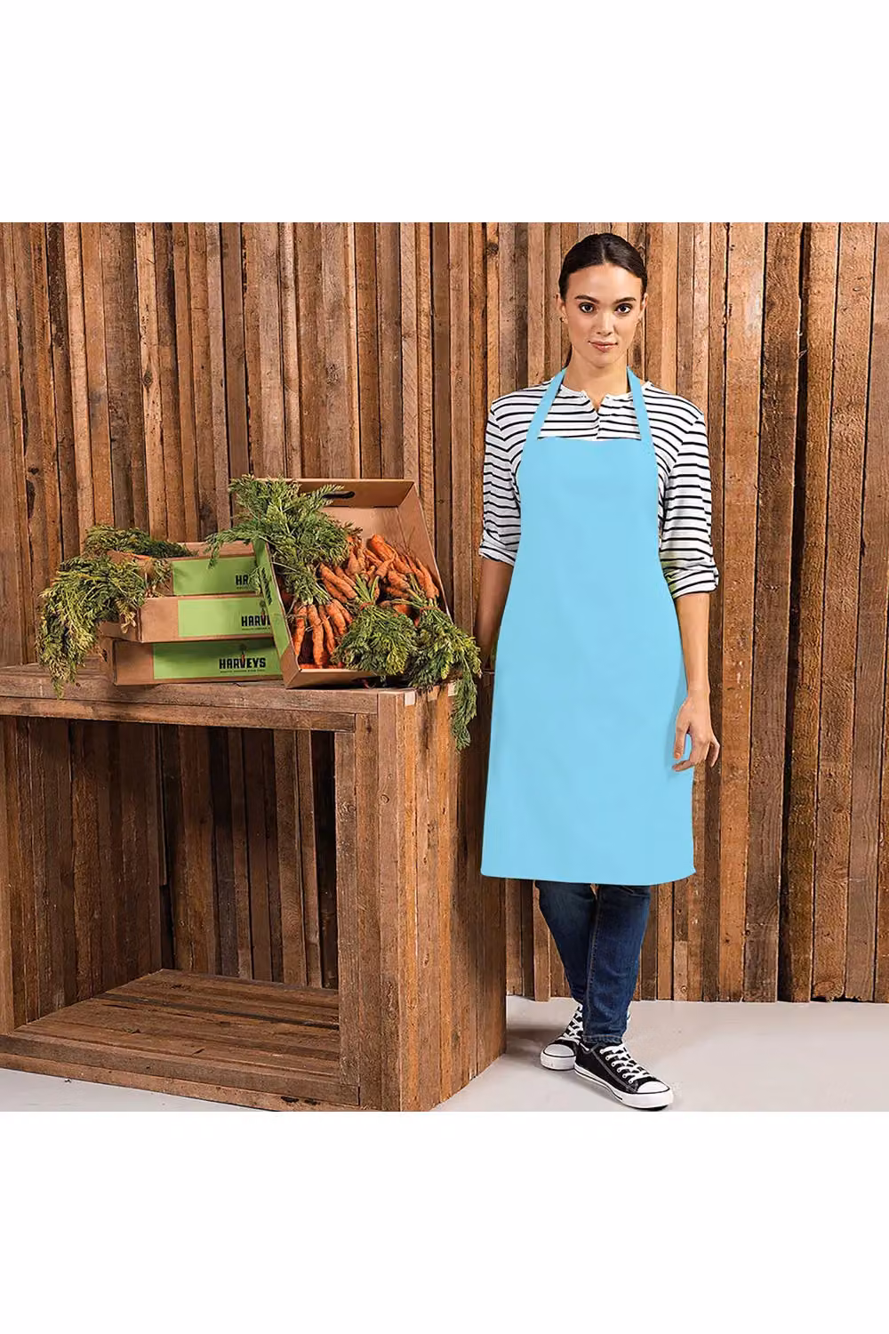 Premier Colours Poly Cotton Bib Apron in Blue – 2