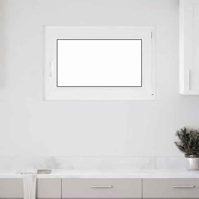 Berkfield Home RISOR White Tilt and Turn Basement Window, W: 90 cm, H: 70 cm
