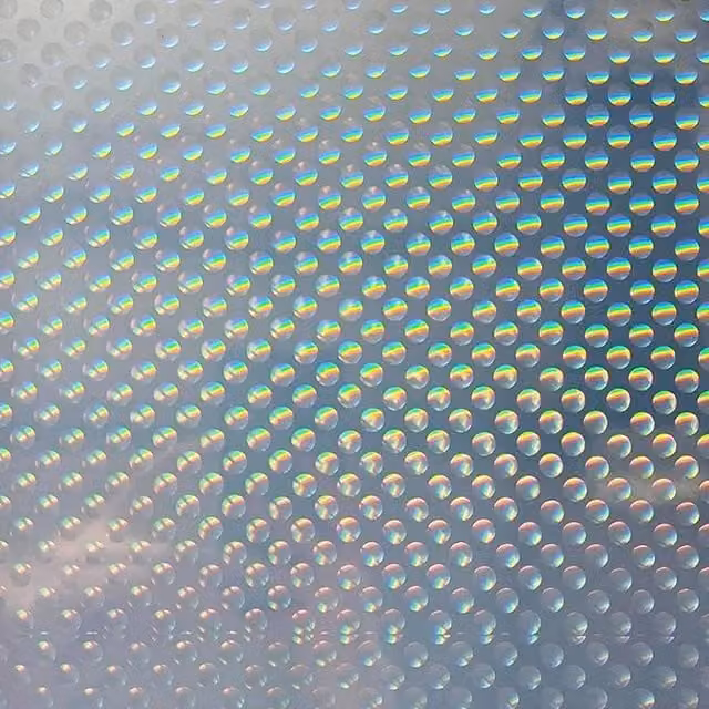 Syntego Pack of 10 Water Bubble Holographic Multicolour Transparent Vinyl