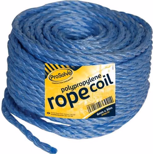 ProSolve Blue Polypropylene Plastic Rope, Diameter: 6 mm, Length: 30 m