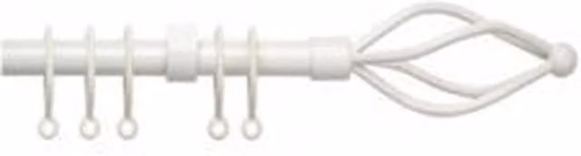 NewEdgeBlinds Cream Metal Crown Final Curtain Pole Set, 170cm
