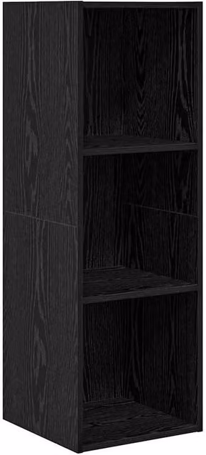 Berkfield Home Black Oak TV Cabinet, W/D/H: 37 x 37 x 107 cm – 1