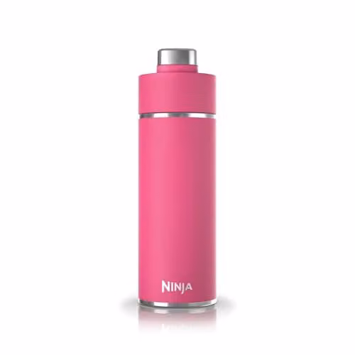 Ninja Thirsti Vacuum Insulated Stainless Steel Water Bottle and Flask, Pink, 700 ml