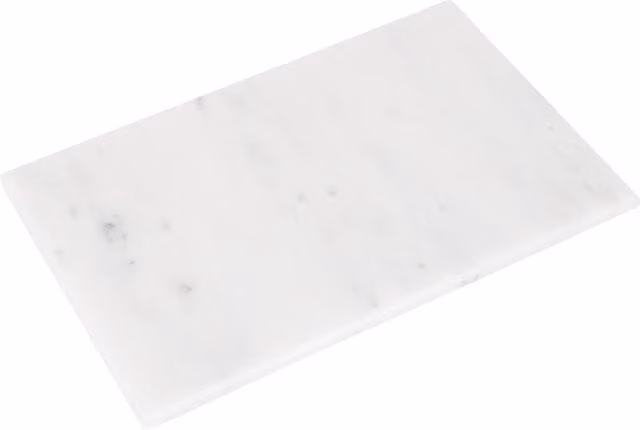 Argon Tableware White Rectangular Marble Chopping Board with Non-Slip Feet