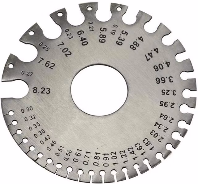Faithfull Stainless Steel Wire Gauge in Grey and Silver (Metric and Imperial)