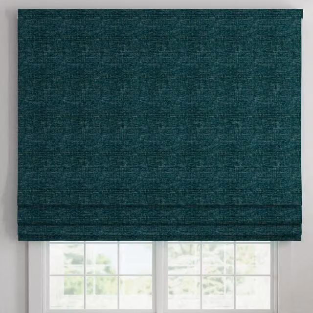 ANTE DECOR Olympus Made To Measure Blackout Roman Blind in Petrol and Gold