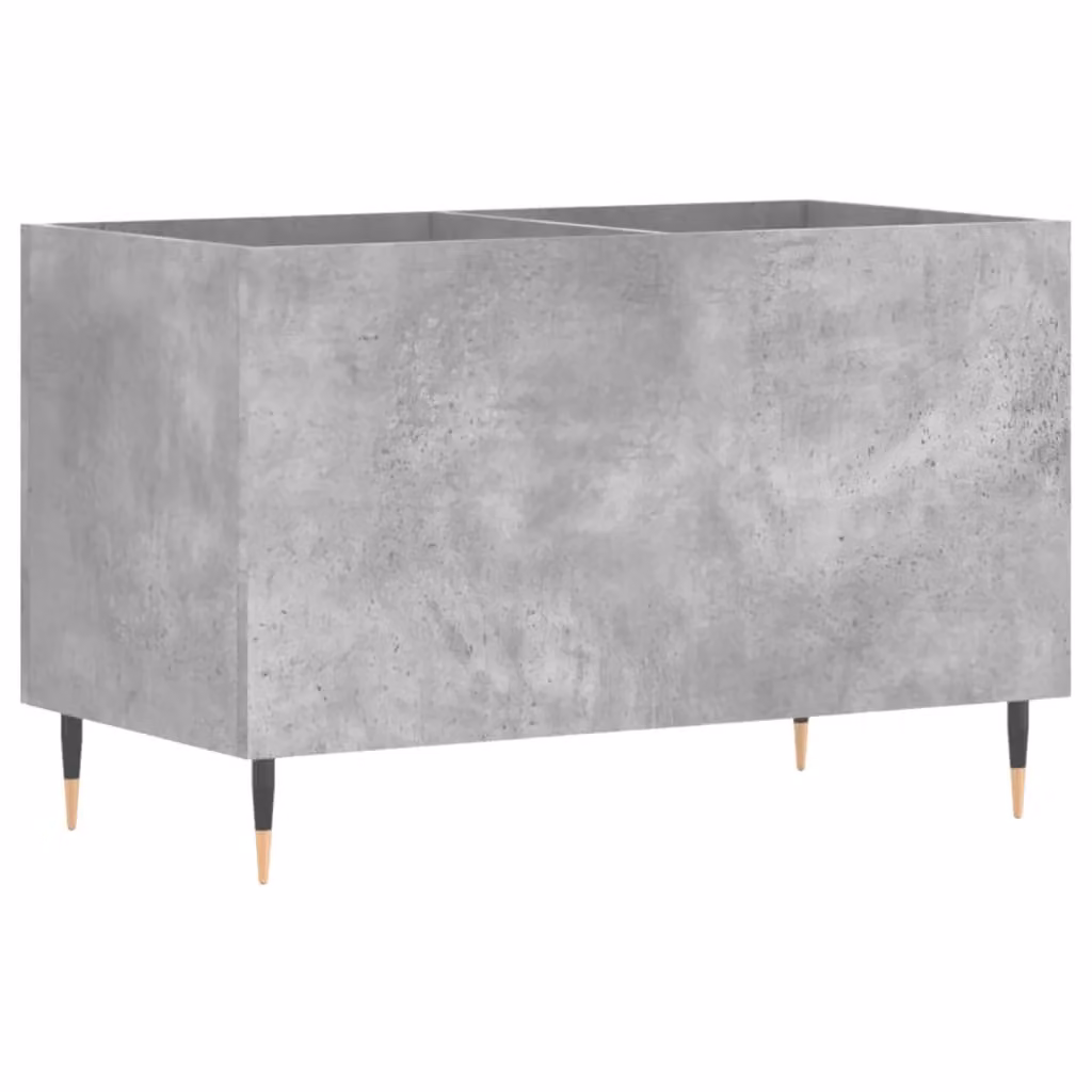 Berkfield Home Record Cabinet in Concrete Grey, W: 74.5 cm, D: 38 cm, H: 48 cm – 2