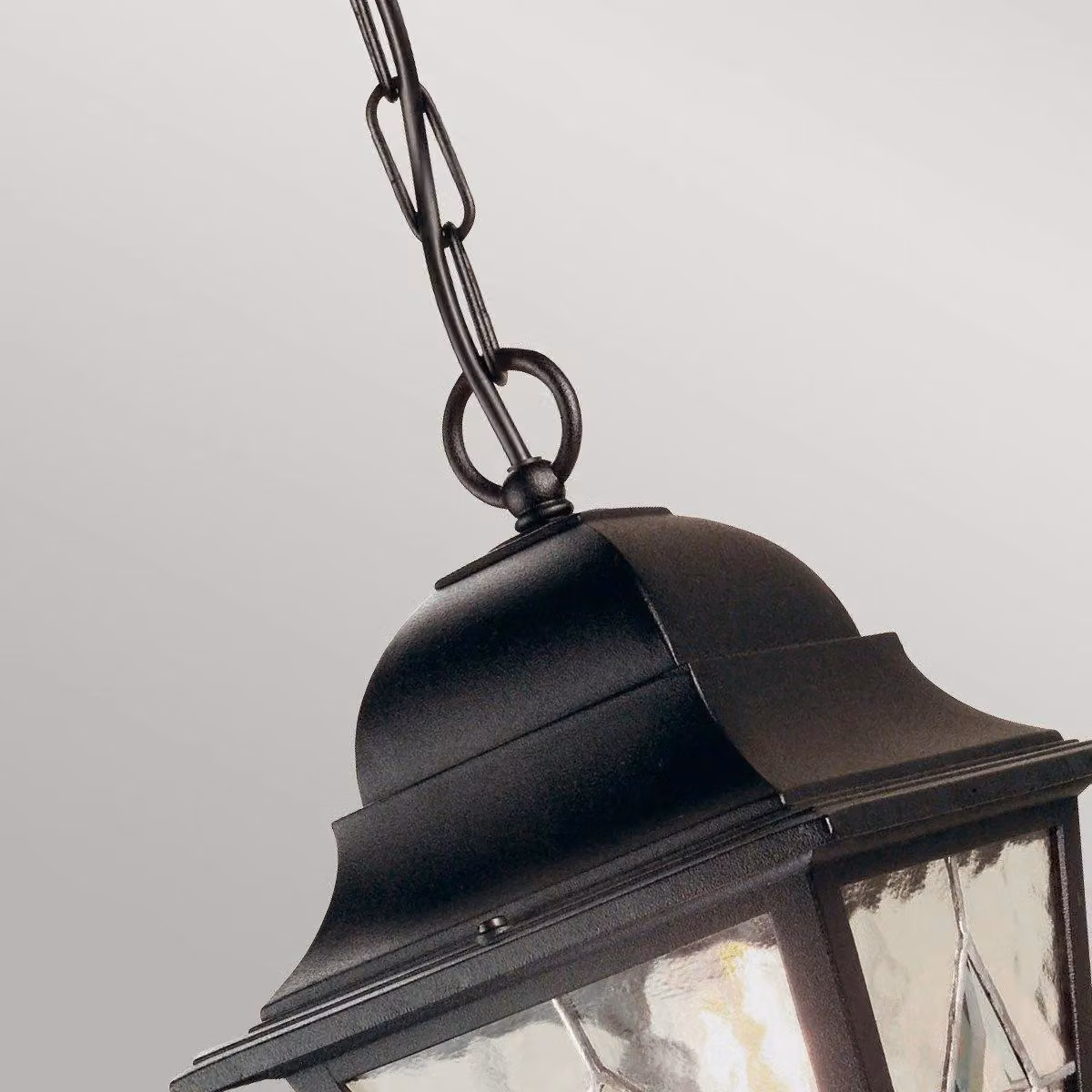 Netlighting Norfolk Black Outdoor Ceiling Chain Lantern with Transparent Glass and IP43 Rating – 2