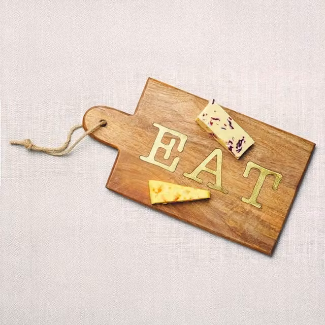 Artes Solid Mango Wood Paddle Serving Board in Brown