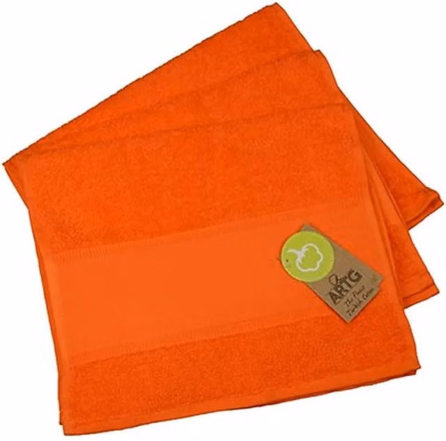 ARTG Print-Me Personalised Embroidered Cotton Guest Towel in Orange