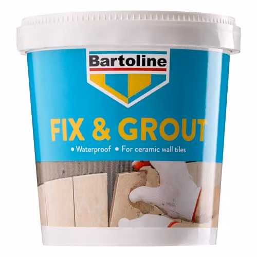 Bartoline Fix and Grout Flexible Tile Adhesive, White, 1kg