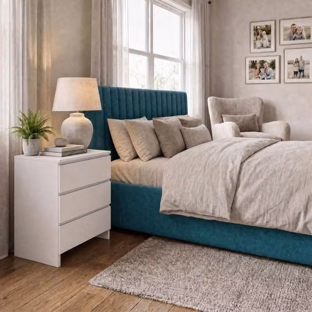 FWStyle Modern 3 Drawer White Chest of Drawers for your Bedroom – 1
