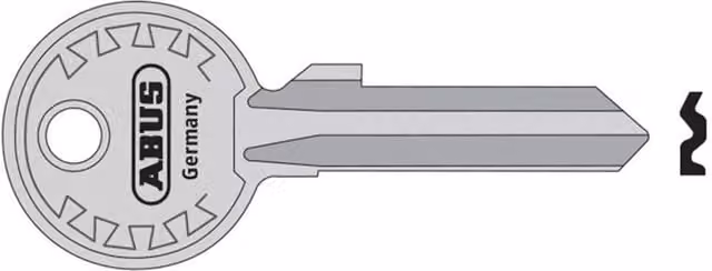 ABUS Mechanical Key Blank 00906 in Silver and Multicolour
