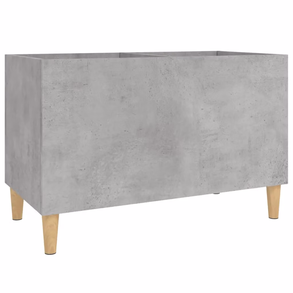Berkfield Home Record Cabinet in Concrete Grey, W/D/H: 74.5 x 38 x 48 cm – 2