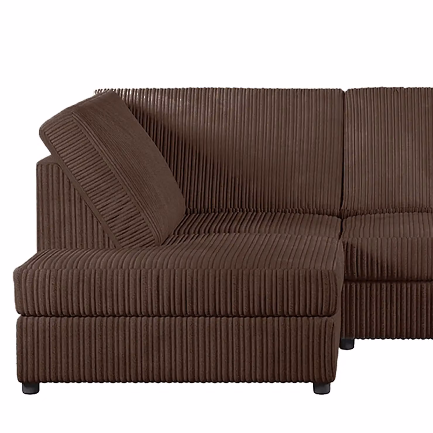 Furnishings For Less UK Luxor 5 Seat Left Hand Corner Sofa in Chocolate Jumbo Cord – 2