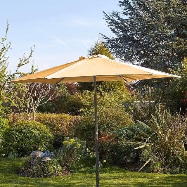 Home Source Gozo Aluminium Crank and Tilt Parasol in Beige